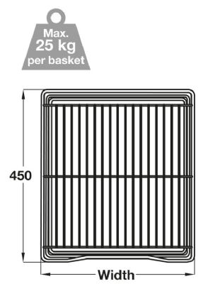 HAFELE 300mm CHROME LINEAR WIRE PULL OUT STORAGE BASKET SET, 540.17.414 HAFELE 300mm CHROME LINEAR WIRE PULL OUT STORAGE BASKET SET, 540.17.414