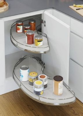 HAFELE VAUTH-SAGEL CORNERSTONE MAXX CORNER PULL OUT SHELVING UNIT for 1000mm BASE/600mm DOOR L/H, 542.02.297
