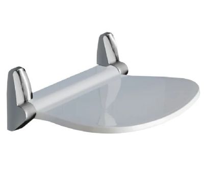 ORIGINS LIVING GEDY SOUND WHITE/CHROME HINGED SHOWER SEAT, 2282-23