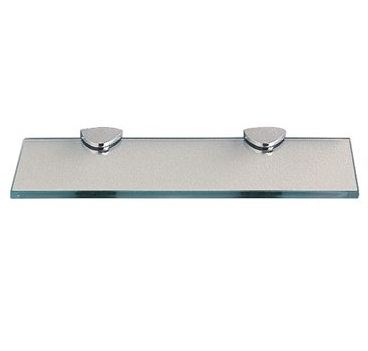 MILLER CLASSIC CHROME BATHROOM 30cm STRAIGHT CLEAR GLASS SHELF, 810230/8108C