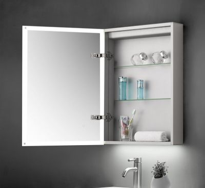 TAILORED ELLA ILLUMINATED SINGLE DOOR LED MIRROR CABINET, 3103 TAILORED ELLA ILLUMINATED SINGLE DOOR LED MIRROR CABINET, 3103