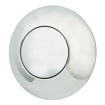 THOMAS DUDLEY CHROME PUSHFLO DOME PNEUMATIC SINGLE FLUSH 91mm ROUND PUSH BUTTON, 316562 (P2G)