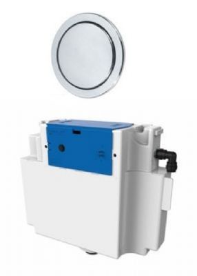 THOMAS DUDLEY VANTAGE SINGLE FLUSH CONCEALED PNEUMATIC CISTERN with 73.5mm ROUND BUTTON, 319787
