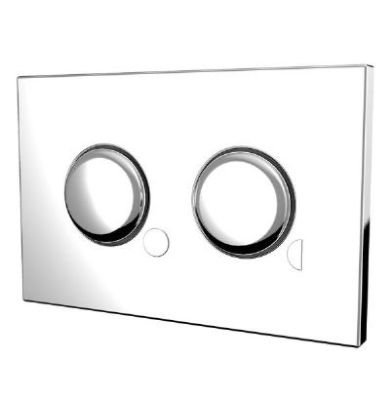  THOMAS DUDLEY PEARL CLASSIC CHROME VANTAGE/MINIFLO DUAL FLUSH 125mm x 82mm x 12mm PUSH PLATE, 324697 *SPECIAL OFFER*