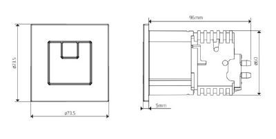 THOMAS DUDLEY PIAZZA SATIN BRASS VANTAGE/MINIFLO DUAL FLUSH 73.5mm SQUARE PUSH BUTTON, 375055 THOMAS DUDLEY PIAZZA SATIN BRASS VANTAGE/MINIFLO DUAL FLUSH 73.5mm SQUARE PUSH BUTTON, 375055