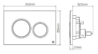 THOMAS DUDLEY DRIFT BRUSHED NICKEL VANTAGE/MINIFLO DUAL FLUSH 242mm x 156mm x 12mm PUSH PLATE, 372925 *SPECIAL OFFER* THOMAS DUDLEY DRIFT BRUSHED NICKEL VANTAGE/MINIFLO DUAL FLUSH 242mm x 156mm x 12mm PUSH PLATE, 372925 *SPECIAL OFFER*