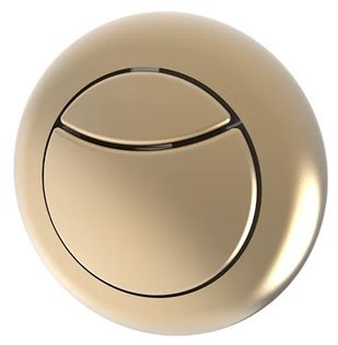 THOMAS DUDLEY DIO SATIN BRASS VANTAGE/MINIFLO DUAL FLUSH 51mm ROUND PUSH BUTTON, 375054
