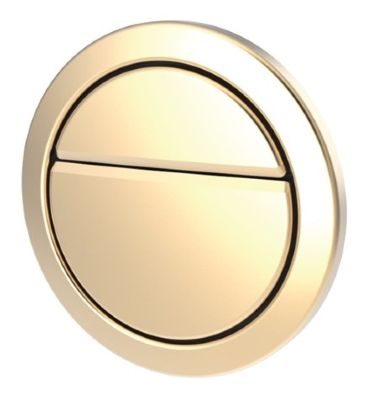  THOMAS DUDLEY GEO SATIN BRASS VANTAGE/MINIFLO DUAL FLUSH 73.5mm ROUND PUSH BUTTON, 375056 *SPECIAL OFFER* (Q-25499)