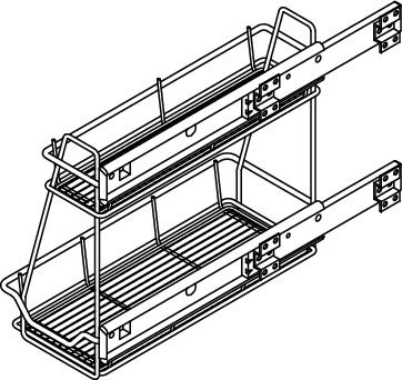 HAFELE PULL OUT 2 TIER STORAGE UNIT, LINEAR VERSION, 545.30.211 HAFELE PULL OUT 2 TIER STORAGE UNIT, LINEAR VERSION, 545.30.211