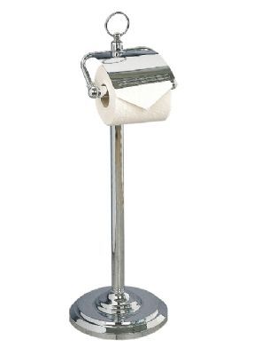 MILLER CLASSIC CHROME BATHROOM FREE STANDING TOILET ROLL/PAPER HOLDER (LIDDED), 5658CH