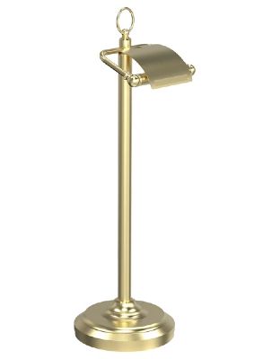 images/MILLER CLASSIC BRUSHED BRASS BATHROOM FREE STANDING TOILET ROLL/PAPER HOLDER (LIDDED), 5658MP1