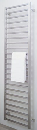 ULTRAHEAT KARNAK CHROME BATHROOM H1700mm x W500mm CONTEMPORARY SQUARE TUBULAR TOWEL WARMER, 5K17C