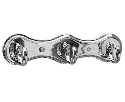 MILLER STOCKHOLM CHROME BATHROOM TREBLE ROBE HOOK, 608C (P2G)