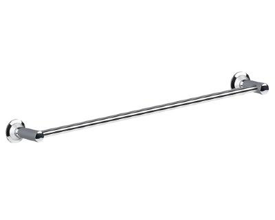 MILLER METRO SATIN CHROME & CHROME BATHROOM 65.5cm LONG SINGLE TOWEL RAIL, 6316C-S