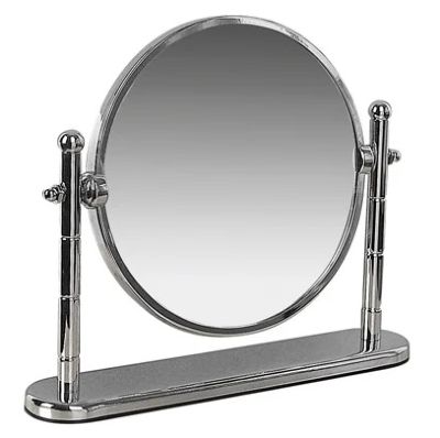 MILLER CLASSIC CHROME BATHROOM 3x MAGNIFYING ROUND FREESTANDING MIRROR, 683C