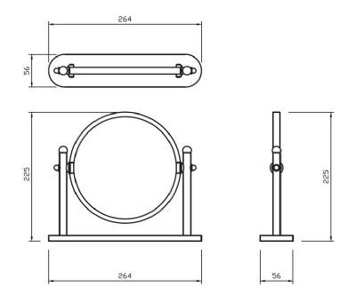 MILLER CLASSIC CHROME BATHROOM 3x MAGNIFYING ROUND FREESTANDING MIRROR, 683C *SPECIAL OFFER* MILLER CLASSIC CHROME BATHROOM 3x MAGNIFYING ROUND FREESTANDING MIRROR, 683C *SPECIAL OFFER*