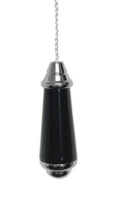  MILLER CLASSIC CHROME & BLACK BATHROOM TRADITIONAL CERAMIC LIGHT PULL, 6991C​ *SPECIAL OFFER*