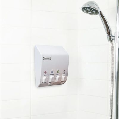 BETTER LIVING PRODUCTS CLASSIC 4 WHITE SHOWER DISPENSER, 71450 BETTER LIVING PRODUCTS CLASSIC 4 WHITE SHOWER DISPENSER, 71450