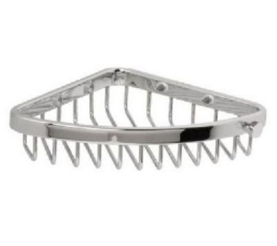 MILLER CLASSIC CHROME BATHROOM CORNER SOAP BASKET with HOOK, 851C