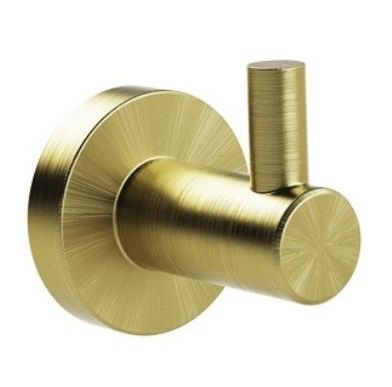 MILLER BOND BRUSHED BRASS BATHROOM SINGLE ROBE HOOK, 8722MP1 (P2G)