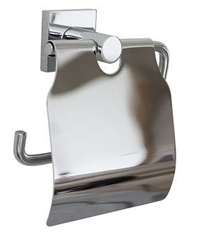 MILLER ATLANTA CHROME BATHROOM TOILET ROLL HOLDER with LID, 8807C