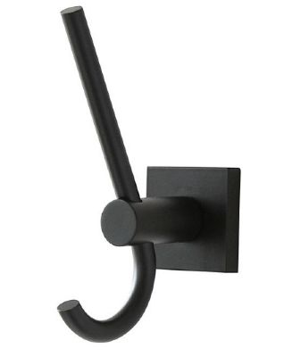 MILLER ATLANTA MATT BLACK BATHROOM DOUBLE ROBE HOOK, 8812B (P2G)
