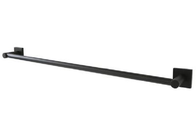 MILLER ATLANTA MATT BLACK BATHROOM 65cm LONG SINGLE TOWEL RAIL, 8816B