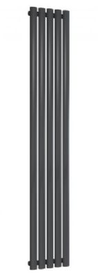  REINA NEVAL ANTHRACITE TEXTURE ALUMINIUM SINGLE PANEL VERTICAL DESIGNER RADIATOR H1800 x W286, A-NVL18028SA  *SPECIAL OFFER*