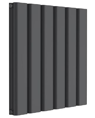  REINA VICARI ANTHRACITE TEXTURE ALUMINIUM DOUBLE HORIZONTAL DESIGNER RADIATOR H600 x W600, A-VCR060060DA *SPECIAL OFFER*