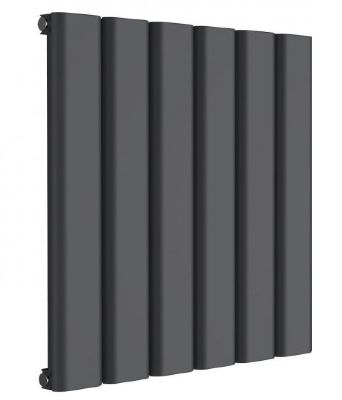  REINA VICARI ANTHRACITE TEXTURE ALUMINIUM SINGLE HORIZONTAL DESIGNER RADIATOR H600 x W600, A-VCR060060SA *SPECIAL OFFER*