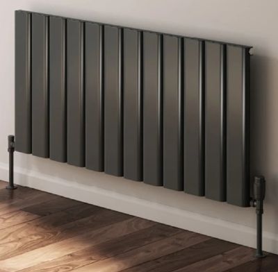  REINA VICARI ANTHRACITE TEXTURE ALUMINIUM SINGLE HORIZONTAL DESIGNER RADIATOR H600 x W1200, A-VCR060120SA *SPECIAL OFFER*