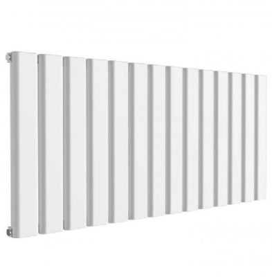 REINA VICARI WHITE TEXTURE ALUMINIUM SINGLE HORIZONTAL DESIGNER RADIATOR H600 x W1400, A-VCR060140SW *SPECIAL OFFER*
