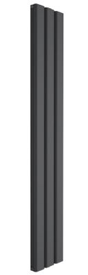  REINA VICARI ANTHRACITE TEXTURE ALUMINIUM DOUBLE VERTICAL DESIGNER RADIATOR H1800 x W300, A-VCR180030DA *SPECIAL OFFER*