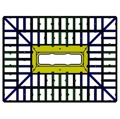 IMPEY AQUA-GRADE 400mm LINEAR DRAIN SYSTEM - NO WALLS - FOUR FALLS 1200mm x 900mm for TILED FLOORS with WASTE, AG40L12090/4F