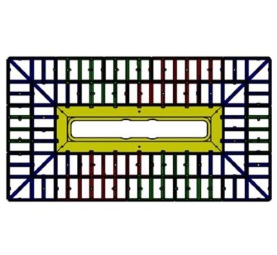 IMPEY AQUA-GRADE 800mm LINEAR DRAIN SYSTEM - NO WALLS - FOUR FALLS 1650mm x 900mm for TILED FLOORS, AG80L16590/4F