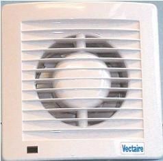  VECTAIRE 'AS' WHITE TIMER 15cm BATHROOM/KITCHEN SLIMLINE AXIAL EXTRACTOR FAN, AS15T *SPECIAL OFFER*