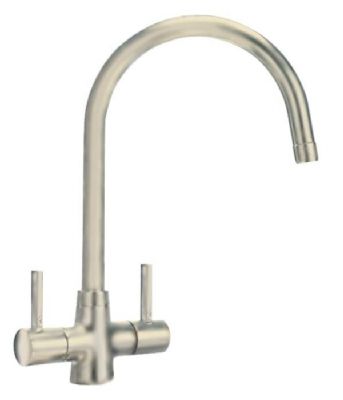 CARRON PHOENIX ALBA BRUSHED NICKEL MONO SINK MIXER TAP with SWIVEL SPOUT, 115.0188.558