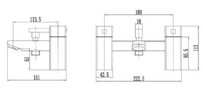 EVO LINTON CHROME BATH SHOWER MIXER TAP, BTAP0205 EVO LINTON CHROME BATH SHOWER MIXER TAP, BTAP0205