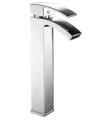 EVO RIPON CHROME SINGLE LEVER HIGH RISE MONO BASIN MIXER TAP WITH CLICK CLACK/PUSH BUTTON WASTE, BTAP0403