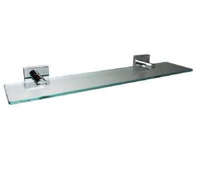   MILLER PRIMARY CUBE CHROME BATHROOM 50cm CLEAR GLASS SHELF, C02 **SPECIAL OFFER**