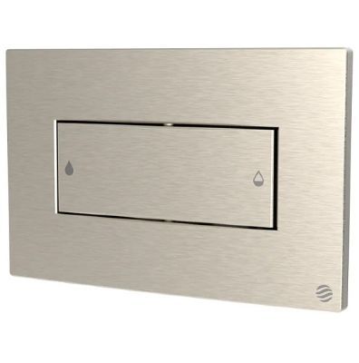  THOMAS DUDLEY CORAL BRUSHED NICKEL VANTAGE/MINIFLO DUAL FLUSH 232mm x 152mm x 13mm PUSH PLATE, 373568 *SPECIAL OFFER*