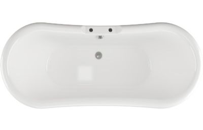 AQUACITY OXFORD CLASSIC BACK TO WALL 2-Tap Hole WHITE 1760mm x 700mm FREESTANDING BATH with BASE, AC2012 AQUACITY OXFORD CLASSIC BACK TO WALL 2-Tap Hole WHITE 1760mm x 700mm FREESTANDING BATH with BASE, AC2012