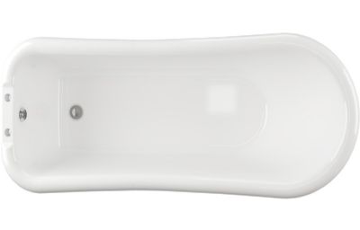 AQUACITY DONCASTER SLIPPER CLASSIC 2-Tap Hole WHITE 1530mm x 670mm FREESTANDING BATH Including Chrome Lion Feet, AC2014 AQUACITY DONCASTER SLIPPER CLASSIC 2-Tap Hole WHITE 1530mm x 670mm FREESTANDING BATH Including Chrome Lion Feet, AC2014