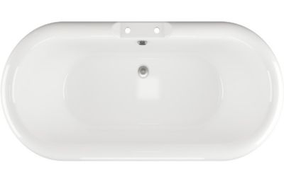 AQUACITY LANCASTER CLASSIC DOUBLE ENDED 2-Tap Hole WHITE 1690mm x 740mm FREESTANDING BATH Including Chrome Claw Feet, AC2020 AQUACITY LANCASTER CLASSIC DOUBLE ENDED 2-Tap Hole WHITE 1690mm x 740mm FREESTANDING BATH Including Chrome Claw Feet, AC2020