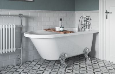 AQUACITY LINCOLN CLASSIC 2-Tap Hole WHITE 1700mm x 750mm FREESTANDING BATH Including Chrome Claw Feet, AC2024 AQUACITY LINCOLN CLASSIC 2-Tap Hole WHITE 1700mm x 750mm FREESTANDING BATH Including Chrome Claw Feet, AC2024