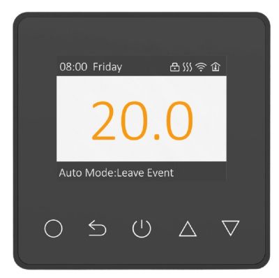 IMPEY AMBER DT-TWO WIFI BLACK SMART CONTROLLED TOUCH SCREEN THERMOSTAT/TIMER, DT2BLACKWIFI