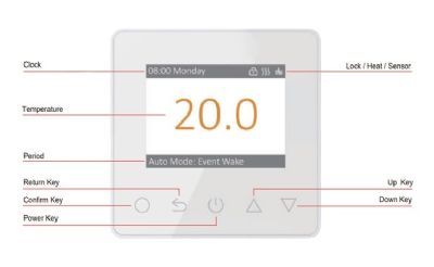 IMPEY AMBER DT-TWO WIFI WHITE SMART CONTROLLED TOUCH SCREEN THERMOSTAT/TIMER, DT2WHITEWIFI IMPEY AMBER DT-TWO WIFI WHITE SMART CONTROLLED TOUCH SCREEN THERMOSTAT/TIMER, DT2WHITEWIFI