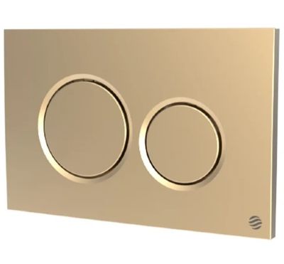 THOMAS DUDLEY DRIFT SATIN BRASS VANTAGE/MINIFLO DUAL FLUSH 242mm x 156mm x 12mm PUSH PLATE, 375049