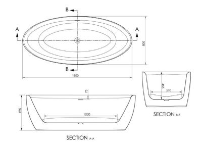 AQUACITY HEREFORD MODERN WHITE 1800mm x 800mm FREESTANDING BATH with WASTE, AC0082 AQUACITY HEREFORD MODERN WHITE 1800mm x 800mm FREESTANDING BATH with WASTE, AC0082