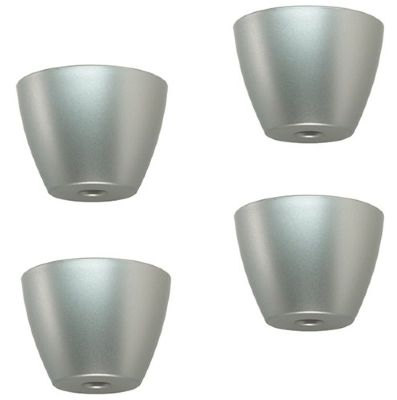 HAFELE SILVER PLASTIC FURNITURE FEET (set of 4), 634.00.900 (P2G) **SPECIAL OFFER**